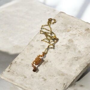 Elegant Gold and Brown Women's Necklace